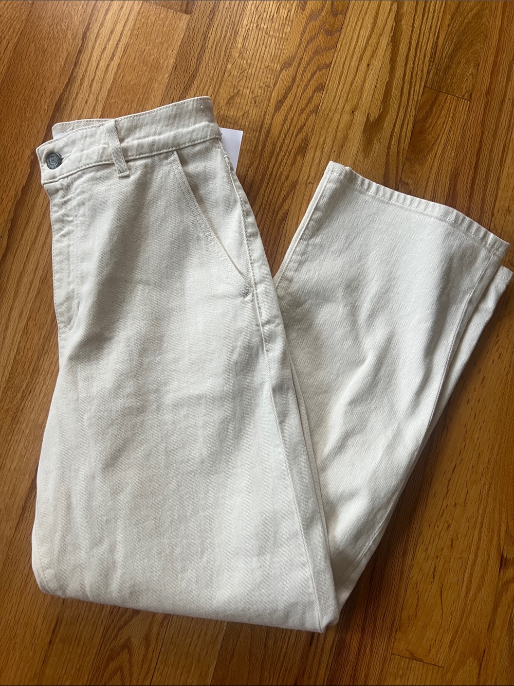 Hugo Boss Cream Straight Leg Pants